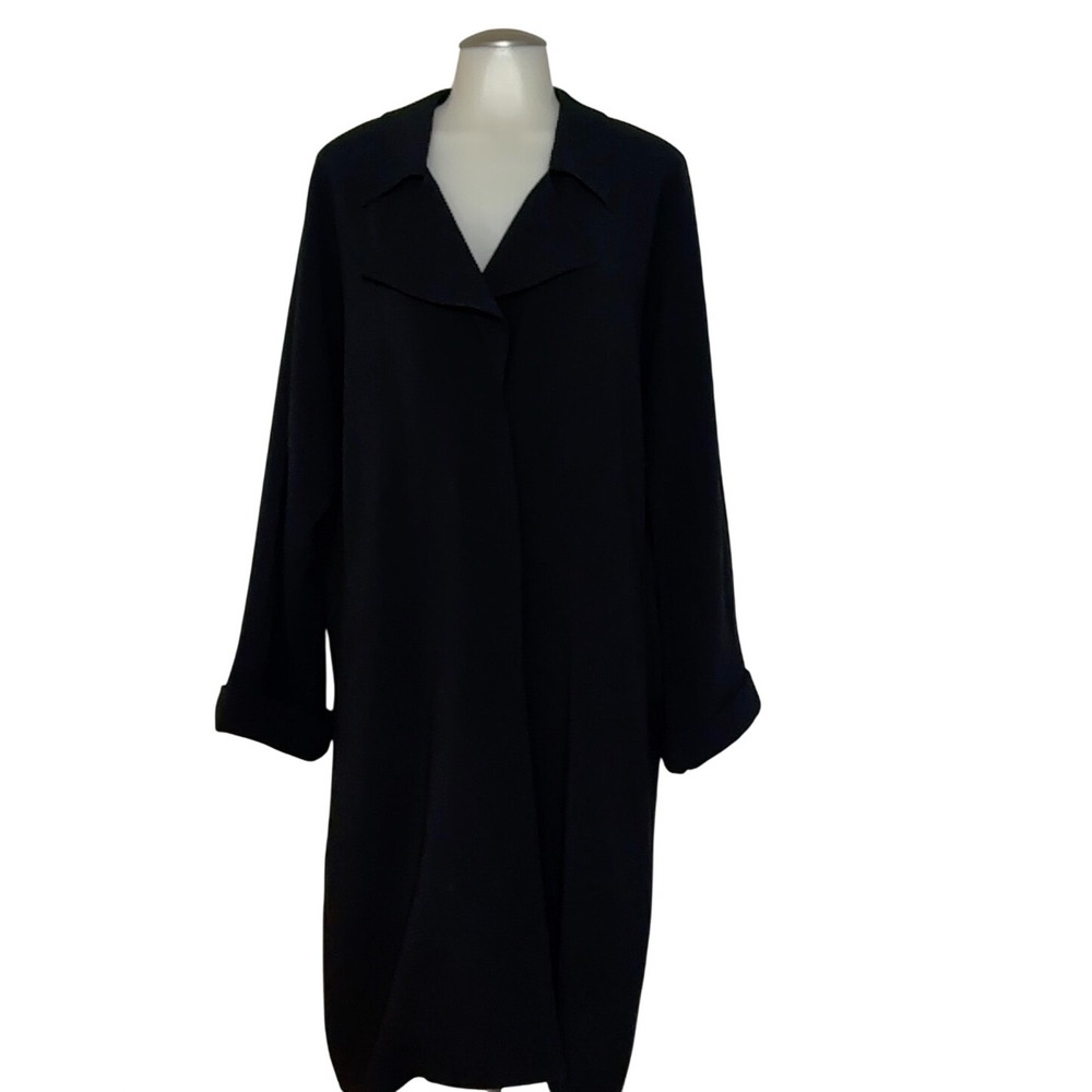Grace Elements Womens Black Long Lightweight Coat… - image 2